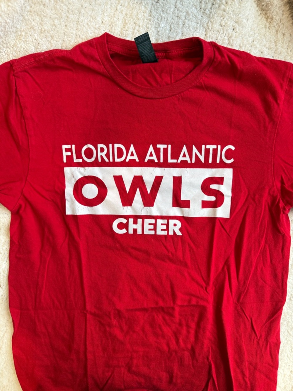 Florida Atlantic Owls Cheer Red Graphic Tee